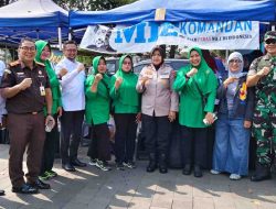 Danramil 01/Tambun Dampingi Dandim 0509/Kab. Bekasi Hadiri Festival Band Pelajar dan Gelar UMKM Hari Bhayangkara ke-80