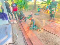 Satgas TMMD Ke-129 Bersama Warga Matangkan Pengecoran Jalan Lingkungan di Cibarusah