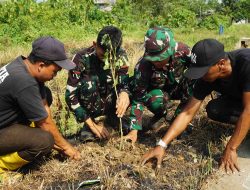 Program TMMD Ke-129 Hijaukan Desa, Warga dan Aparatur Desa Wibawamulya Tanam Ratusan Pohon
