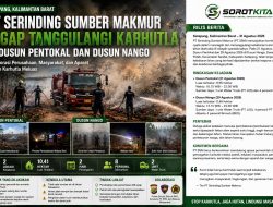 Karhutla Melanda Dua Dusun di Sandai, PT SSM Kerahkan Water Truck dan Personel