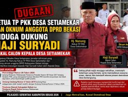 Diduga Ketua TP PKK Desa Setiamekar Yang Juga Sebagai Oknum Anggota DPRD Bekasi Beri Dukungan kepada Bakal Calon Kades