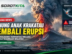Gunung Anak Krakatau Kembali Erupsi, Abu Vulkanik Terpantau Meluas hingga Sejumlah Wilayah