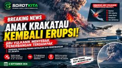 ANAK KRAKATAU KEMBALI ERUPSI! Abu Vulkanik Ganggu Penerbangan, Pangkalpinang Batalkan Dua Penerbangan ke Jakarta