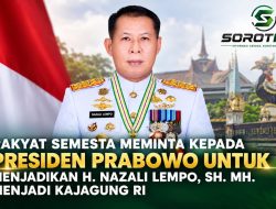 Rakyat Indonesia Mengusulkan Mantan Jaksa Agung MUDA H. NAZALI LEMPO, SH. MH. Menjadi KAJAGUNG RI