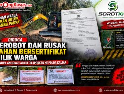 Lahan Bersertifikat Diduga Diserobot dan Dirusak, PT Nova Anugrah Abadi Dilaporkan ke Polda Kalbar