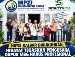 HIPZI Kalbar Dikukuhkan, Hidayat Tegaskan Pengusaha Dapur MBG Wajib Profesional