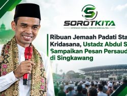 Ribuan Jemaah Padati Stadion Kridasana, Ustadz Abdul Somad Sampaikan Pesan Persaudaraan di Singkawang