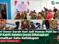 Hadiri Donor Darah Hari Jadi Humas Polri ke-75, AKBP Kahfi: Setetes Darah Diharapkan Selamatkan Satu Kehidupan