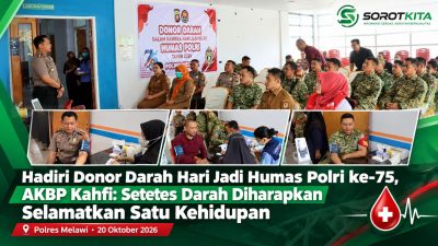 Hadiri Donor Darah Hari Jadi Humas Polri ke-75, AKBP Kahfi: Setetes Darah Diharapkan Selamatkan Satu Kehidupan