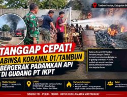 TNI AD Hadir di Tengah Situasi Darurat, Babinsa 01 Tambun Sigap Tangani Kebakaran